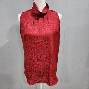 Ann Taylor Blouse Womens  Sleeveless Halter Keyhole Button Small